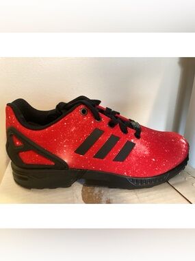 NWT Red & Black Adidas ZX Flux K Size 6.5